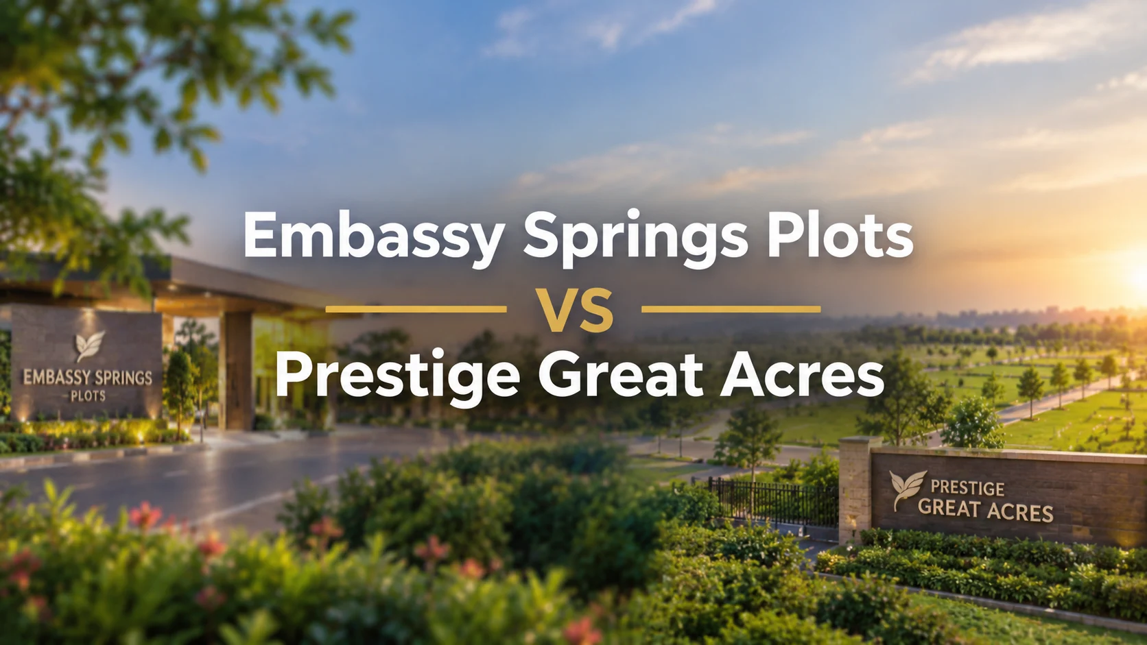 Embassy Springs Plots vs Prestige Great Acres