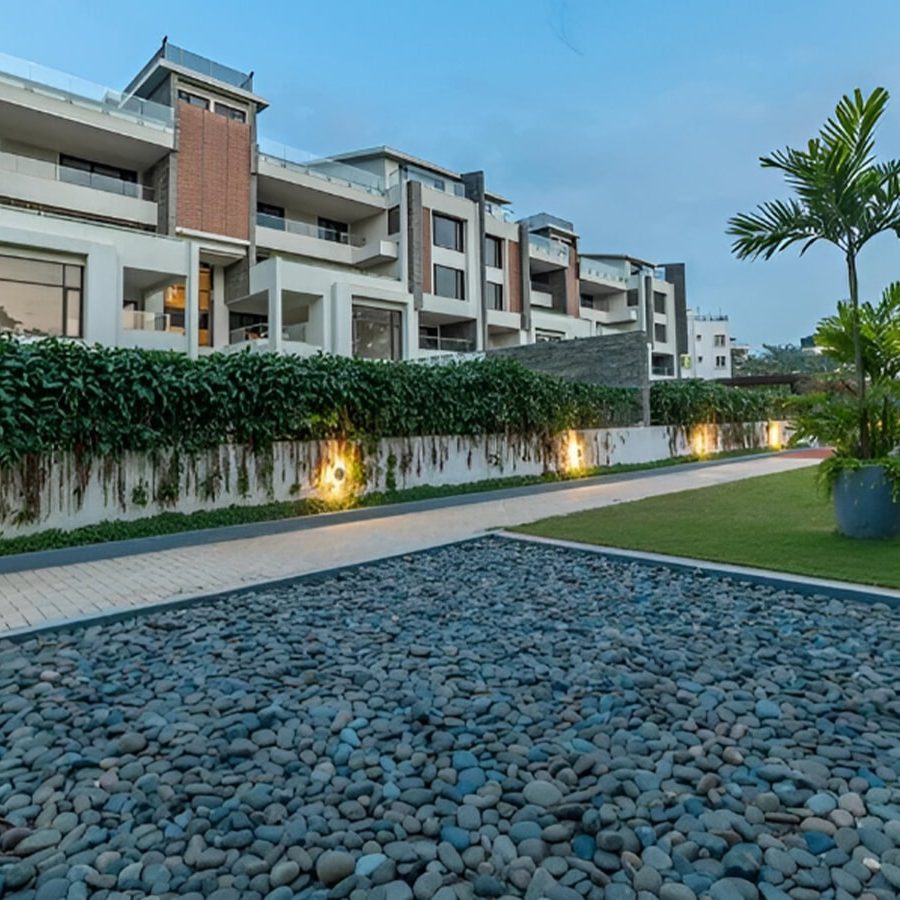 Embassy Grove Apartments in Kodihalli Bangalore walking pathway-