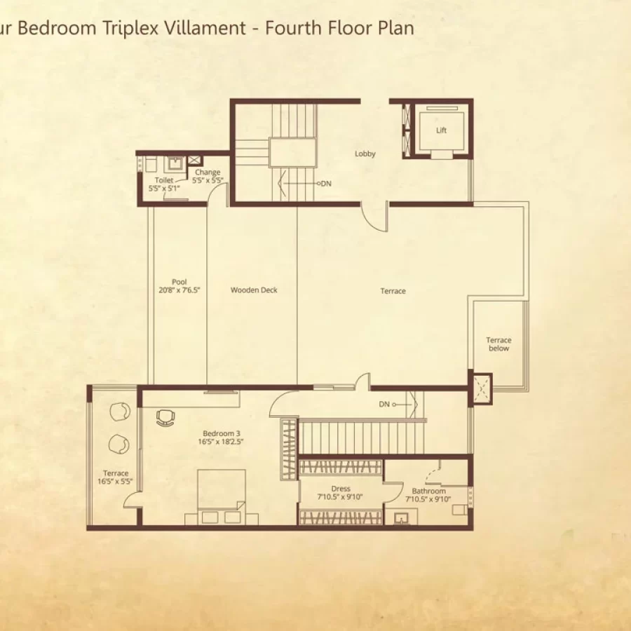 Embassy Grove Four Bedroom Triplex Fourth Type B