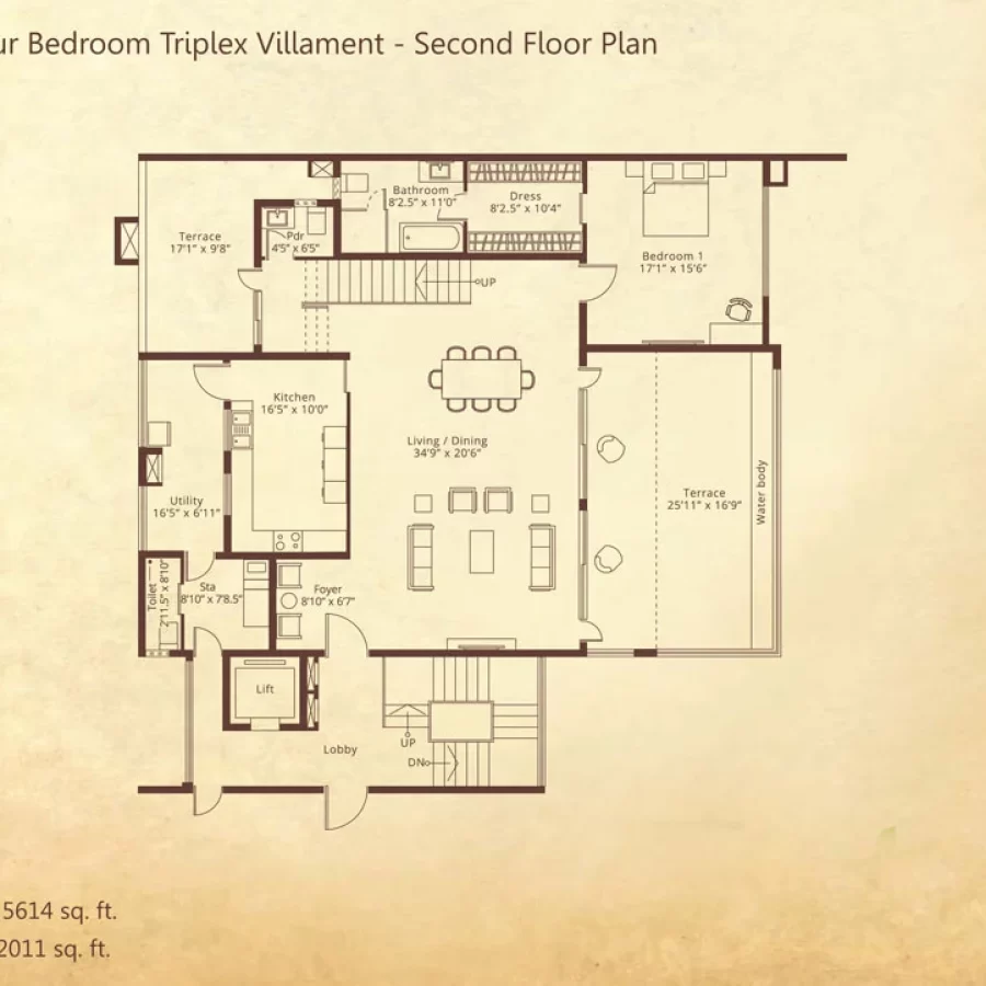 Embassy Grove Four Bedroom Triplex Second Type A