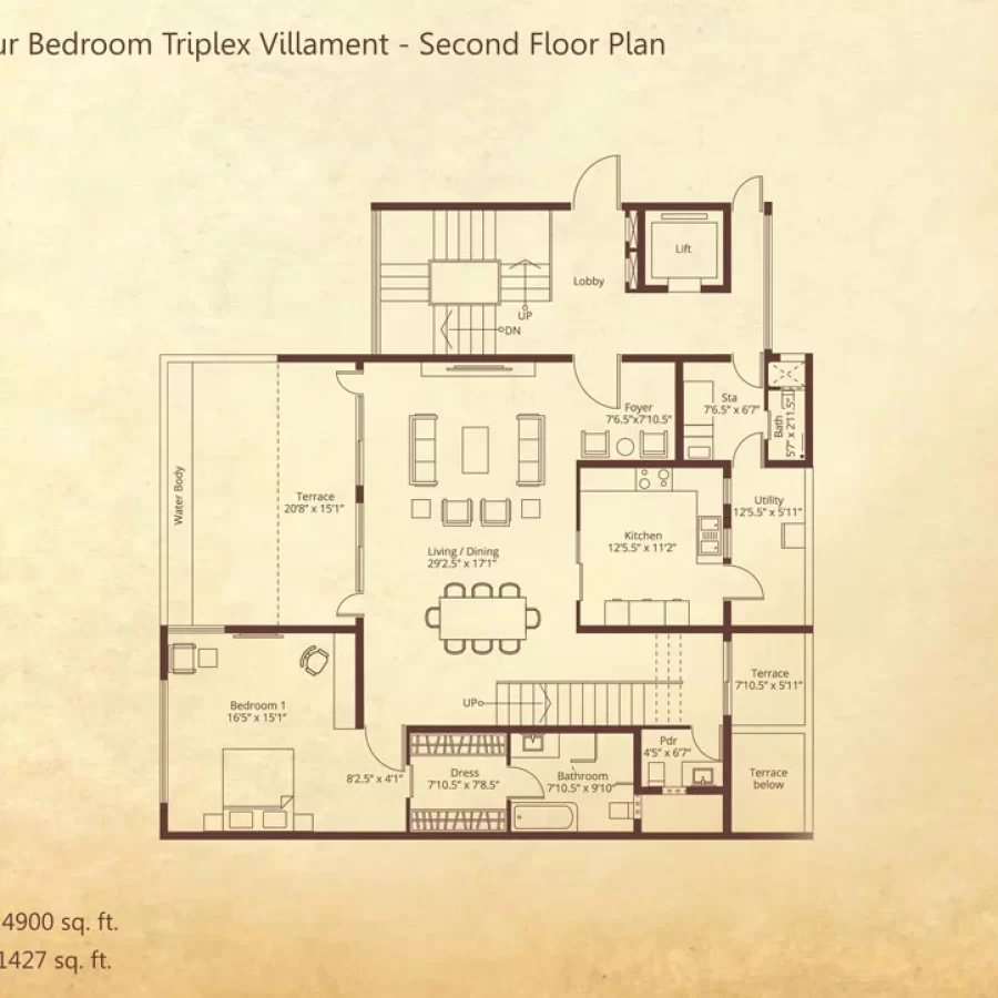 Embassy Grove Four Bedroom Triplex Second Type B